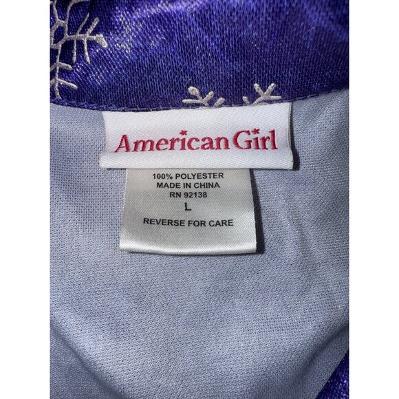 American Girl Girls Snowflake Pajama Set Blue & White Large 100% Polyester - Picture 7 of 11